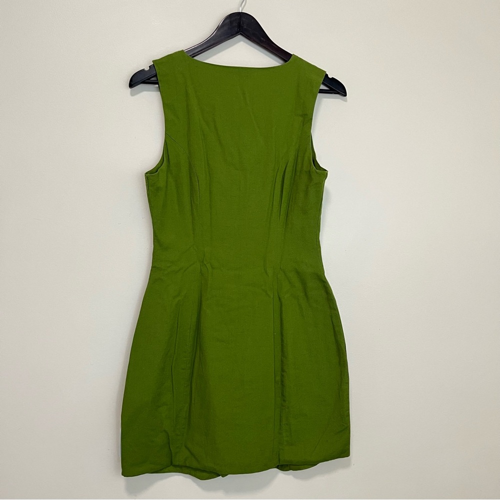 ASOS Design Mini Button Up Linen Blend Vest Dress - Picture 8 of 15